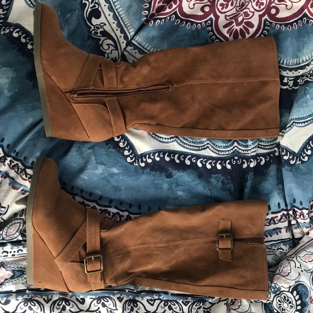 knee high wedge boots
